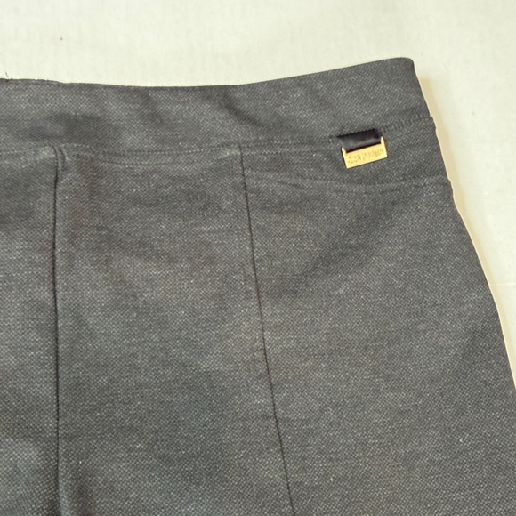 Calvin Klein Gray Textured Stretch Riding Pants - Picture 3 of 15